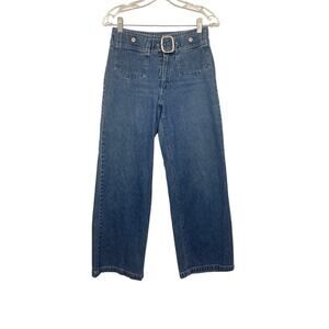 Plugg juniors size 7 27 Vintage wide leg jeans 00 y2k belted denim low rise